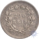 Silver Two Hundred Reis of Portuguese Administration of 1892.