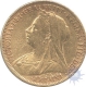 Gold  Sovereign of Victoria Empress of United Kingdom of 1797.