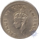 Error Silver Half Rupee Coin of King George VI of Bombay Mint of 1947.