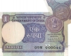 Very Rare One Rupee Bank  Note of  of 1991.