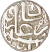 Silver Half Rupee of Akbar of Mulher Mint.