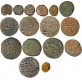 Mixed Lot of Sixteen Coins of Mysore Kingdom of Tipu Sultan of Different mints and Denominations. 