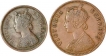 Copper One Quarter Anna and  Half Pice of Bikanir.