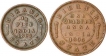 Copper One Quarter Anna and  Half Pice of Bikanir.