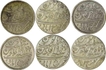 Lot of Silver Rupees Six of Bengal Presidency of Farukhabad & Murshidabad Mints In the name of Shah Alam II. 