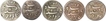 Silver lot of 1/16 rupee(5) of Madras presidency of calcutta mint name arcot of the year 1172AH.