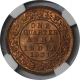 Copper Quarter Anna of George V of Calcutta mint.