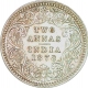 Silver 2 Annas of of Victoria Empress of Calcutta Mint of 1878.