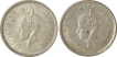 Lot of Two Silver Half Rupee of King George VI of Bombay Mint.