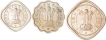 1954 1/2, 1, 2 Annas of Copper-Nickel of Bombay Mint.