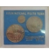 1985 Set of Two Coins Silver of Calcutta Mint.