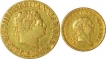 Gold One Sovereign & One Third Guinea of Georgius III of Great Britain. 