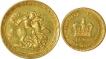 Gold One Sovereign & One Third Guinea of Georgius III of Great Britain. 