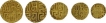 Lot of Five Coins of Gold Four and Half Masha of Kalachuries of Tripuri of Gangeya Deva.