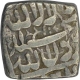 Silver Square Half Rupee of Akbar.