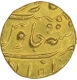 Gold Mohur of Aurangzeb of Zafarabad Mint.