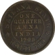 Copper one quarter anna of Sailana state of Jaswant singh with the name of King Edward VII.