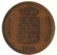 Copper Five Reis Coin of Luiz I of India Portuguese.