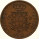 Copper Half Tanga (30 Reis) of India Portuguese of Luiz I.