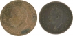 Copper Quarter Tanga and One Eighth Tanga of India Portuguese of Ludovicous I.