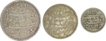 Set of Silver Rupee Three of different denominations of Bengal Presidency in the name of Shah Alam II.