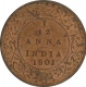 Copper One Twelfth Anna of Victoria Empress of Calcutta Mint of 1901.