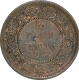 Copper Half Pice of Victoria Queen of Calcutta Mint of 1862.