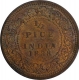 Copper Half Pice of Victoria Empress of Calcutta Mint of 1888. 