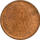 Copper Half Pice of Victoria Empress of  Calcutta Mint of 1901.