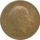 Bronze Half Pice of King Edward VII of Calcutta Mint of 1910.