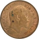 Copper One Quarter Anna of King Edward VII of Calcutta Mint of 1904.