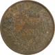 Copper Half Anna of East India Company of Bombay Mint of 1835.