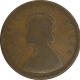 Copper 1/2 Anna of Victoria Queen of Calcutta Mint of 1875.