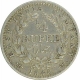 Silver Quarter Rupee of Victoria Queen of Calcutta Mint of 1840.