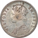 Silver Quarter Rupee of Victoria Empress of Bombay Mint of 1887.