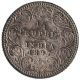 Silver Quarter Rupee Coin of Victoria Empress of Calcutta Mint of 1897.