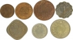 Lot of Seven Different Metal of King George VI of Bombay Mint of 1939.