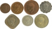 Lot of Seven Different Metal of King George VI of Bombay Mint of 1939.