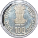 1981 Silver Hundred Rupees of National Year of the Child of Bombay Mint.