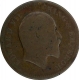 Error Copper One Quarter Anna of King Edward VII  Lakhi Brockage.