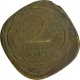 Nickel Brass Two Annas of King George VI of Bombay Mint of 1943.