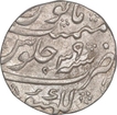 Silver One Rupee Coin of Aurangzeb of Lakhnau Mint.
