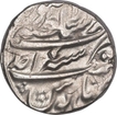 Silver One Rupee Coin of Alamgir II of Lahore Dar ul Sultanate Mint.