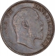 Bronze One Twelfth Anna Coin of King Edward VII of Calcutta Mint of 1909.