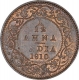 Bronze One Twelfth Anna Coin of King Edward VII of Calcutta Mint of 1910.