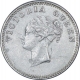 Silver Two Annas Coin of Victoria Queen of Calcutta Mint of 1841.  