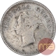 Silver Two Annas Coin of Victoria Queen with V Raised in1841. 