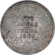 Silver Two Annas Coin of Victoria Empress of Calcutta Mint of  1896. 