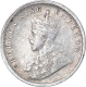 Silver Two Annas Coin of King George V of Calcutta Mint of 1911. 