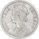 Rare Silver Quarter Rupee Coin of Victoria Empress of Calcutta Mint of 1883.